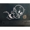 Unbranded Hot Stuff Little Devil WHITE vinyl decal for car