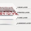 Nuxovilar Peel and Stick Vinyl Floor Tiles, 11.8"x11.8" Red Leaf