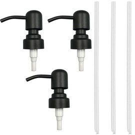 Pack of 3 Stainless Steel Soap Pump, Thread Bottle Soap Dispenser, Soap Pump Replacement Dispenser, Pump Head for Bottles, Soap Pump Dispenser Head, for DIY Lotion Dispenser