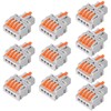AITRIP 10Pcs Lever Wire Connectors, DIY Mini Quick Terminal Block
