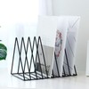 Desktop Organizer Rack Rustproof Simple Triangle Geometric Iron File Holder
