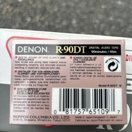 Denon DAT  DENON  R-90DT   DIGITAL AUDIO TAPE (1)  (SEALED)