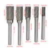 Double Cut Carbide Burrs Rotary Files Set 6mm Shank for