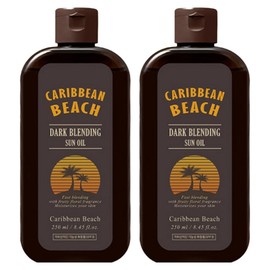 Caribbean Beach Dark Blending Sun Oil, 2, 250ml / 캐리비안비치 다크 블렌딩 선 오일, 2개, 250ml