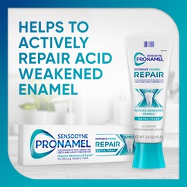 Sensodyne Pronamel Intensive Enamel Repair Toothpaste for Sensitive Teeth, to Reharden and Strengthen Enamel, Extra Fresh - 3.4 Ounces (Pack of 4)