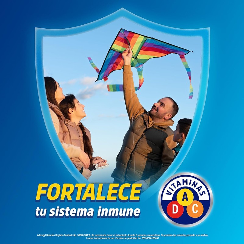 ADerogyl multivitamínico adultos con vitamina A,C y D, 15 ampolletas