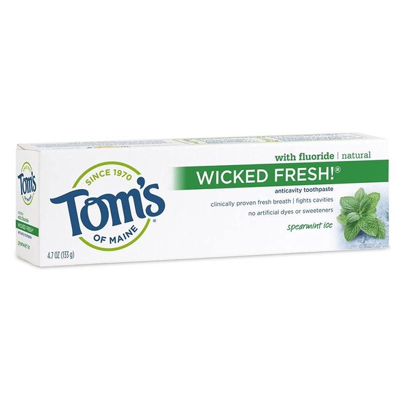 Tom's of Maine Natural Wicked Fresh Fluoride Totohpaste Spearmint Ice 4.70 oz