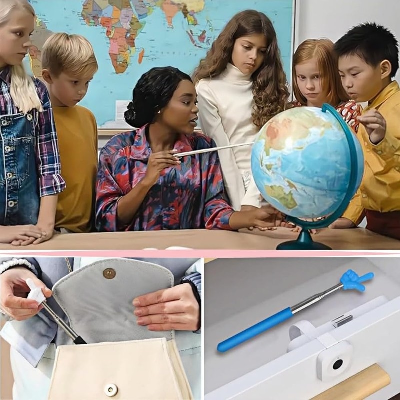 Teacher Pointer, Telescopic Set, Instruction Rod, Telescopic Rod, Easy to