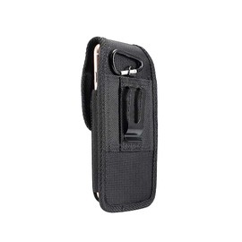 DFV mobile - Belt Case Cover Nylon with Metal Clip Business for at Mobile Pelican - Black