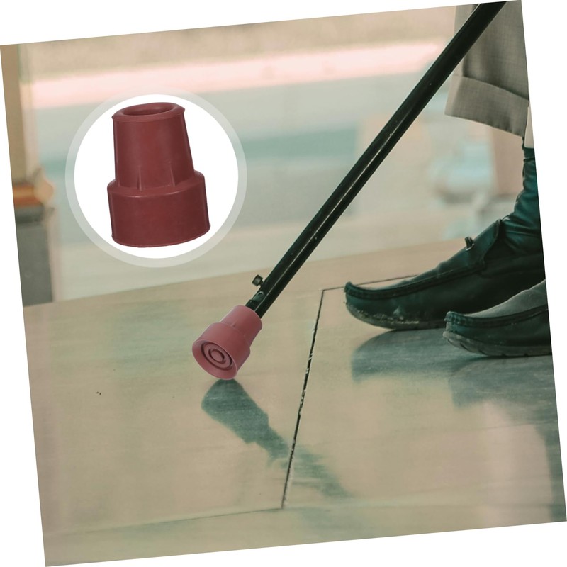 Totority 8pcs Slip Rubber Tips for Walking Sticks Durable Trekking