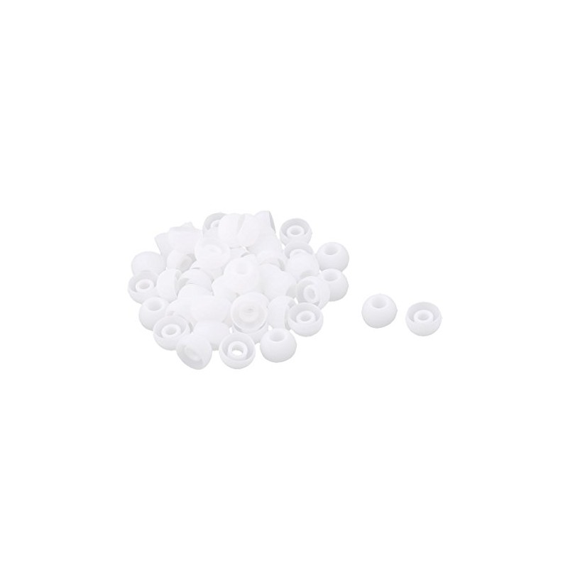 uxcell Silicone Replacement Earbud Tips, 50 Pcs 4mm Inner Hole