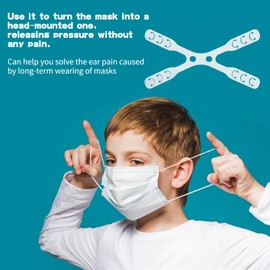 The Best mask Holders to Protect Ears，for Back of Head mask Extenders Ear Savers，Suitable for Long-Term Wearing of Masks，with Multi-Level Size Adjustment，White 20 pc