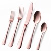 Copper/Rose Gold Silverware Set, OGORI 40-Piece Stainless Steel Flatware Set,