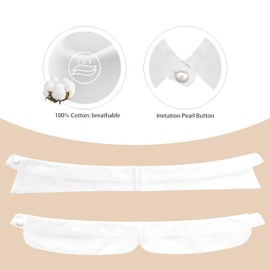 EleCharm Women's Simplicity Doll Collar Point Collar False Lapel Decorative Detachable Blouse Fake Collar (2 PiecesA)