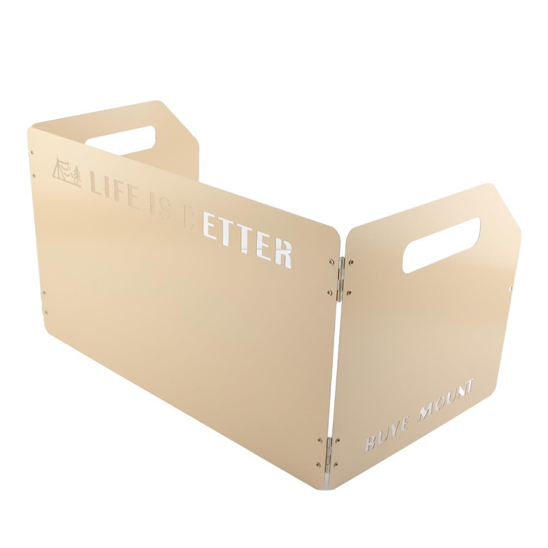 Camping Stove Windscreen, Metal Folding Design Practical Multifunctinal Camping Stove