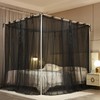 NXGIO 4 Corners Post Princess Curtain Bed Canopy Lace Up