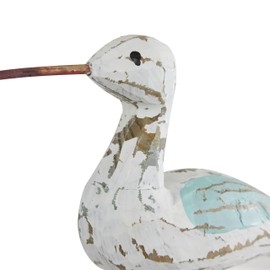 Deco 79 Wood Bird Decorative Sculpture Home Decor Statue, Accent Figurine 12" x 3" x 21", White