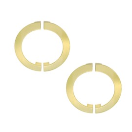 Mcredy Gold Half Moon Drawer Pulls Semicircle Drawer Pull 128mm/5 Mounting Hole Distance with Screws Zinc Alloy Semi Circle Cabinet Pulls Pack of 4
