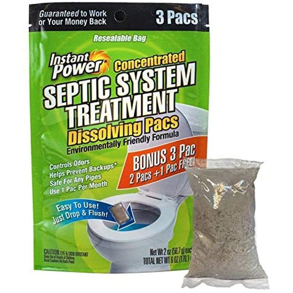 Instant Power Septic System Treatment Dissolving Pacs
