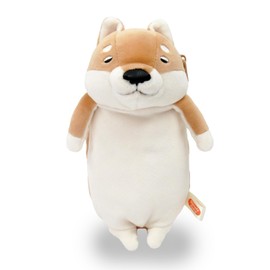 Shinada Global Mochi Series MPIN-0180R Mochi Dog Pen Case, Stuffed Animal, 3.5 x 3.1 x 7.1 inches (9 x 8 x 18 cm), Red Brown