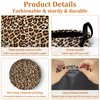 Brown Leopard Laundry Basket with Sturdy Handles, Natural Animal Skin