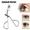Silver Handheld Eyelash Curler Clip Portable Long Lasting Metal Silicone