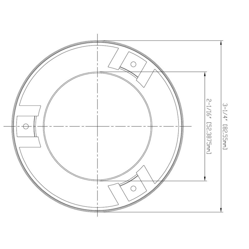 Tyco RFII White Flat Cover Plate - 139 Degrees