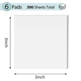 Transparent Sticky Notes, 3x3 inch Clear Sticky Notes, Self-Adhesive Waterproof Translucent Sticky Notes for Annotation College School and Office Supplies - 300 Sheets
