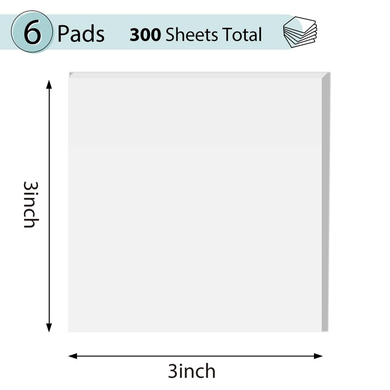Transparent Sticky Notes, 3x3 inch Clear Sticky Notes, Self-Adhesive Waterproof