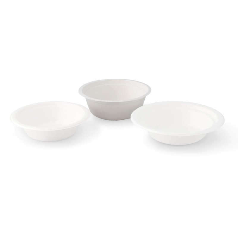 BIOZOYG Disposable Bowls, Pack of 100, 500 ml, Diameter 15