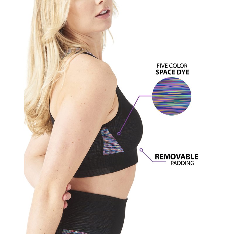 MAXXIM Sujetador deportivo Swift, Negro, XL