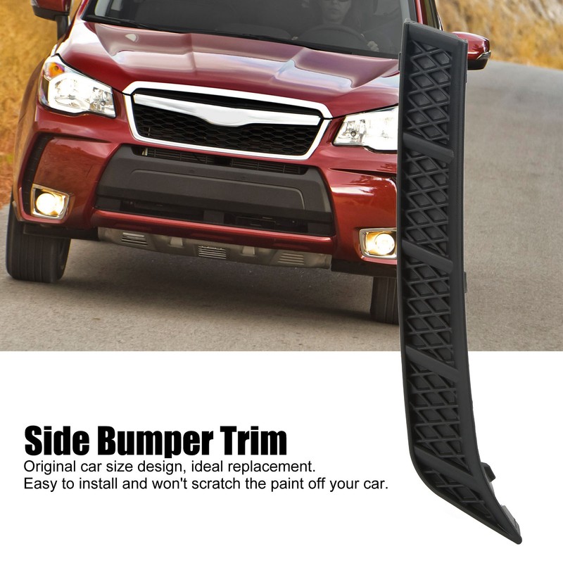 Front Bumper Molding Side Cover Trim Black ABS Replacement for