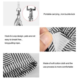 eMagTech Small Pet Harness with Leash Outdoor Walking Comfort Adjustable Stripe Vest Lead Rope for Guinea Pig Hamster Ferret Baby Hedgehog Dutch Pig Blue L Size