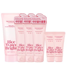 TheFaceShop The Face Shop Rice Water Light Cleansing Milk & Foam 190mL + Cleansing Foam 160mL 3ea