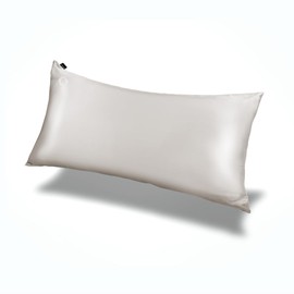 Dream Recovery The Performance Pillowcase - Mulberry Silver Silk Infused, Maximum Recovery, Healthier Skin & Hair, The Ultimate Sleep Experience - Zip Enclosure - King Bone