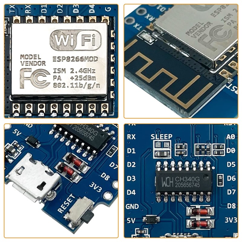 Hosyond 5Pcs D1 Mini NodeMcu ESP8266 ESP-12F WiFi Module Development