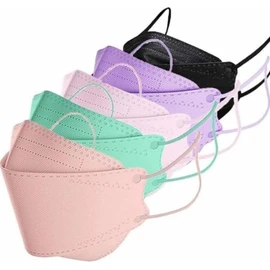 4 layers of 5 colors KF-94 dust-proof filter masks, fish-shaped masks (50 pcs)