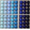 20mm Bulk Package 64pc Mixed Blue Solid Acrylic Chunky Bubblegum