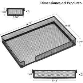 Organizador de Cajones, Organizador de Accesorios con 6 Compartimentos