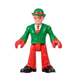 Fisher-Price Replacement Part Imaginext Playset Inspired by DC Superfriends Holiday Theme - HML59 ~ Replacement Poseable The Riddler Figure ~ Dressed in Red and Green