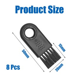 Pack of 8 Razor Cleaning Brush, Hair Brush Cleaning Set, Razor Cleaning Brush, for Removing Electric Shaving Heads, Beard Remnants and Dust (Black)