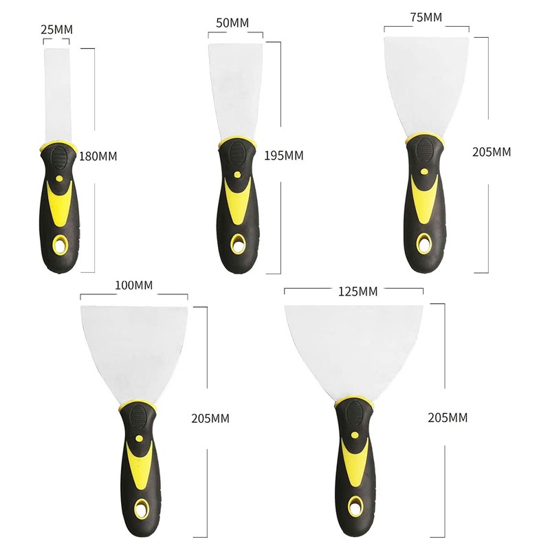 Wallpaper Paint Scrapers, 5 Pcs Paint Scraper Filling Putty Tool