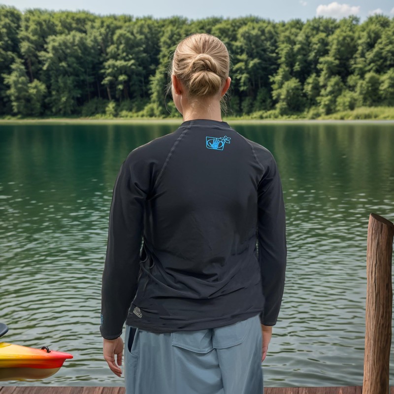 Body Glove Women's Basic Fitted Long Sleeve Rash Guard Tops,