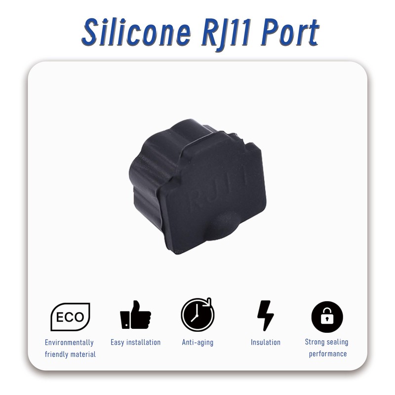 Skweawert 10 PCS RJ11 Port Anti-dust Plugs, Silicone Covers Caps