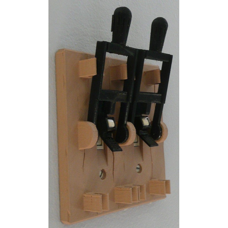 DUAL FRANKENSTEIN LIGHT SWITCH COVER PLATE FLIP HANDLE 3D PRINTED