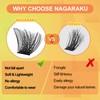 NAGARAKU Cluster Eyelashes, 54 Clusters, 50D Self Grafting, Segmented DIY