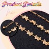 Zehope Butterfly Waist Chain Belt Gold Rhinestone Belly Belts for