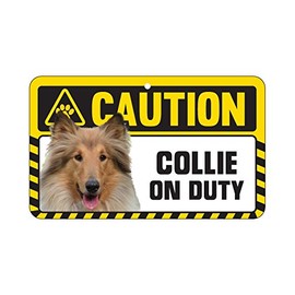Caution Sign - Rough Collie