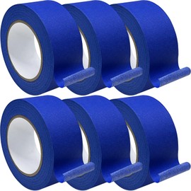 6 Rolls Painters Tape, Blue Tape, 1.88inch x 60.1yds, Premium Blue Painter's Tape Masking Tape, Multi-Surface Painting Tape for Indoor&Outdoor Use, DIY Crafts Arts, Labeling, Decorations, Easy Removal