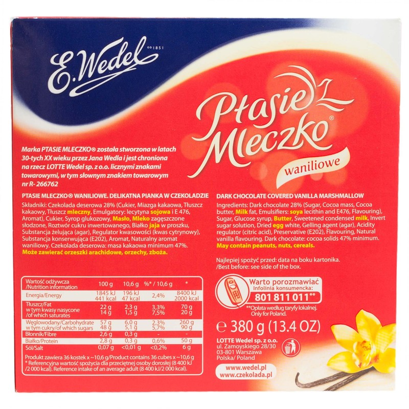 E.Wedel Ptasie Mleczko, 380 g